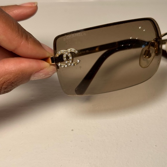 CHANEL 4104-B rhinestone cc SUNGLASSES - Picture 3 of 8